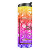 Sicherheitsbewusstsein Roter Text Gelbe Grenze Sic Thermosbecher (Nach links gedreht)