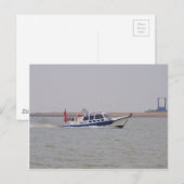 Sicherheitsboot Postkarte (Vorne/Hinten)