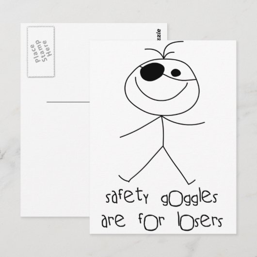 Sicherheitsbrille Postkarte (Vorne/Hinten)