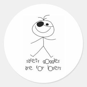 Sicherheitsbrille Runder Aufkleber