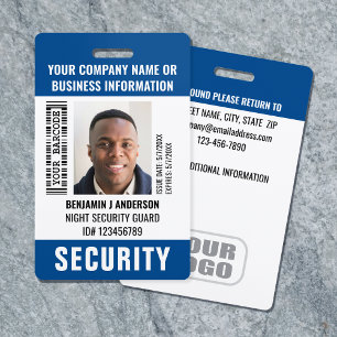 Sicherheitsdienst Ausweis Foto Name Barcode Navy