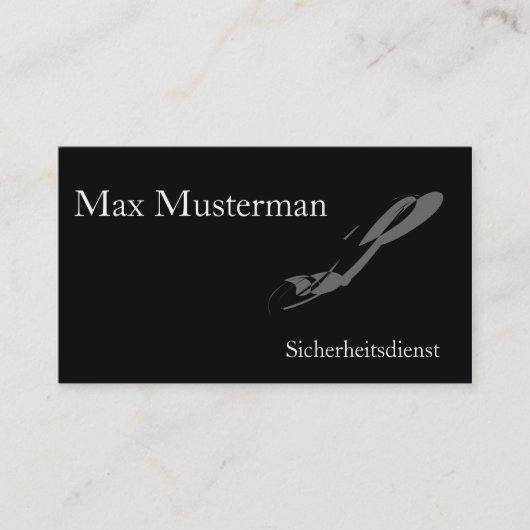 Sicherheitsdienst Visitenkarte (Vorderseite)