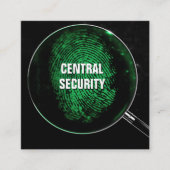 Sicherheitsdienste Einzigartige Visitenkarten Quadratische Visitenkarte (Vorderseite)