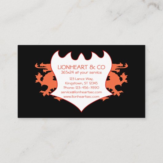 Sicherheitsdienste Funny Customizable Visitenkarte (Rückseite)