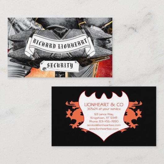 Sicherheitsdienste Funny Customizable Visitenkarte (Vorne/Hinten)