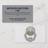 SICHERHEITSDIENSTE Ltd., Kontakt: bla bla bla Visitenkarte (Vorne/Hinten)