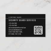 Sicherheitsdienste Moderner QR-Code für Foto-Logo Visitenkarte (Rückseite)