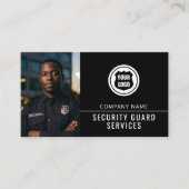 Sicherheitsdienste Moderner QR-Code für Foto-Logo Visitenkarte (Vorderseite)