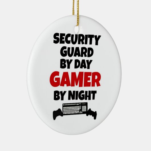 Sicherheitsgarde bei Day Gamer by Night Keramik Ornament (Rechts)