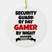 Sicherheitsgarde bei Day Gamer by Night Keramik Ornament (Vorne)