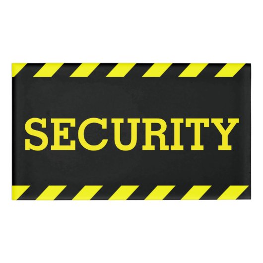 Sicherheitsgarde Hellgelber Vorsichtsstreifen Namenschild (Vorderseite)
