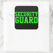 Sicherheitsgarde Neon Green Quadratischer Aufkleber (Tasche)