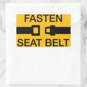 Sicherheitsgurt Rechteckiger Aufkleber (Tasche)