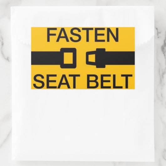 Sicherheitsgurt Rechteckiger Aufkleber (Tasche)