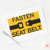 Sicherheitsgurt Rechteckiger Aufkleber (Umschlag)