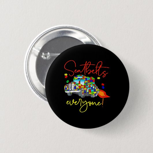 Sicherheitsgurte für jeden Autismus Awareness Magi Button (Vorne & Hinten)