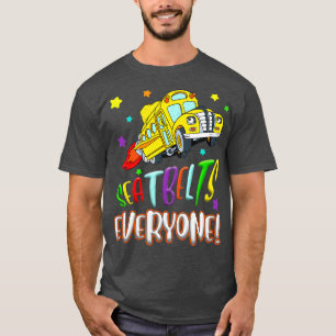 Sicherheitsgurte für jeden Funny 100 Days Schulbus T-Shirt