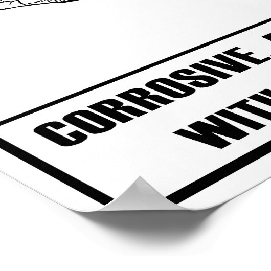 Sicherheitsherd Erste Spaß-Korrosive Plakate (Ecke)