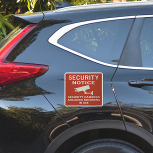 Sicherheitshinweis-Schild in Rot – Überwachungskam Aufkleber