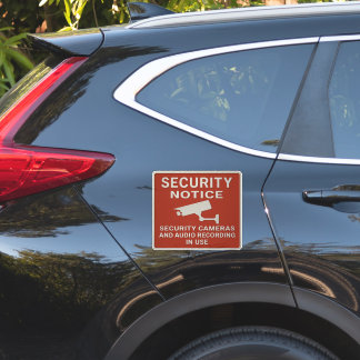 Sicherheitshinweis-Schild in Rot – Überwachungskam Aufkleber