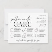 Sicherheitshinweise für Kerzen Moderne Care Card Dankeskarte (Vorderseite)