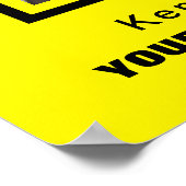 Sicherheitsinspektor Gelb- und Schwarzarbeitsplatz Poster (Ecke)