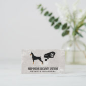Sicherheitskamera | Hundelogo Visitenkarte (Stehend Vorderseite)