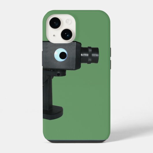 Sicherheitskamera mit Google-Augen iPhone Hülle (Rückseite)