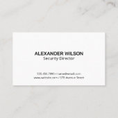 Sicherheitskamera | Schutz Visitenkarte (Rückseite)