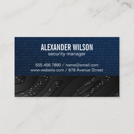 Sicherheitskamera | Tech | Binärkode Visitenkarte (Rückseite)