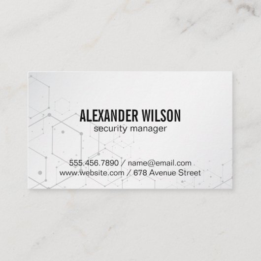 Sicherheitskamera | Tech | Datensicherheit Visitenkarte (Rückseite)