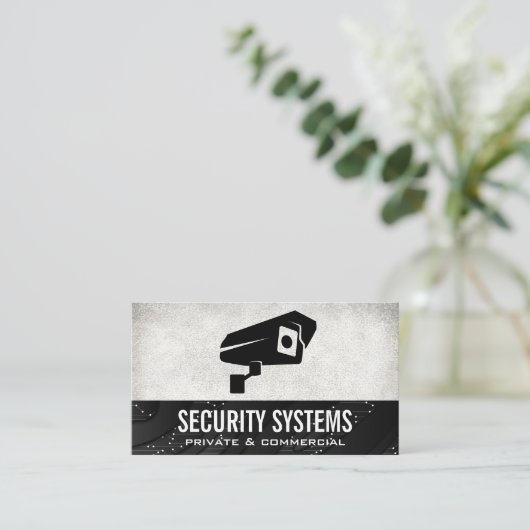 Sicherheitskamera | Tech Nodes Visitenkarte (Stehend Vorderseite)