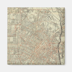 Sicherheitskarte und Straßenbahn in Los Angeles Magnet