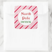 Sicherheitskleber am Nordpol Quadratischer Aufkleber (Tasche)