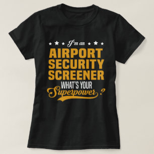 Sicherheitskontrolle am Flughafen T-Shirt