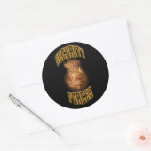 Sicherheitskraft-Flammen-Schild Runder Aufkleber (Umschlag)