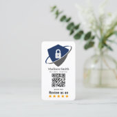 Sicherheitskrankenhaus Bewertungs-QR-Code Visitenk Visitenkarte (Stehend Vorderseite)