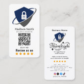 Sicherheitskrankenhaus Bewertungs-QR-Code Visitenk Visitenkarte (Vorne/Hinten)
