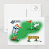 Sicherheitsleistung offen - Golf Postkarte (Vorne/Hinten)