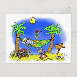 Sicherheitsleistungs-Strand Postkarte