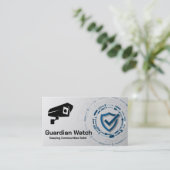 Sicherheitslogo | Technologie - Hintergrund Visitenkarte (Stehend Vorderseite)