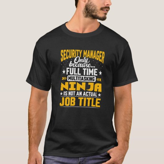 Sicherheitsmanager Titel T-Shirt (Vorderseite)