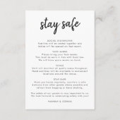 Sicherheitsmaßnahmen | Covid-19 Moderne Script Wed Begleitkarte (Vorderseite)