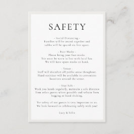 Sicherheitsmaßnahmen | Covid Guidelines Elegant We Begleitkarte