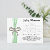 Sicherheitsmaßnahmen für den grünen Karton Begleitkarte (Stehend Vorderseite)