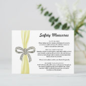 Sicherheitsmaßnahmen für Gelbband-Diamantbügel Begleitkarte (Stehend Vorderseite)