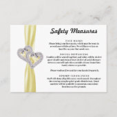 Sicherheitsmaßnahmen für gelbe Schleimhaut Begleitkarte (Vorderseite)