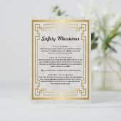 Sicherheitsmaßnahmen für goldgeometrische Marmor Begleitkarte (Stehend Vorderseite)