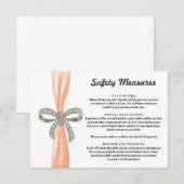 Sicherheitsmaßnahmen für Orange Ribbon Diamond Bog Begleitkarte (Vorne/Hinten)