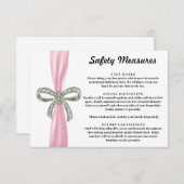 Sicherheitsmaßnahmen für rosa Bänder Begleitkarte (Vorne/Hinten)